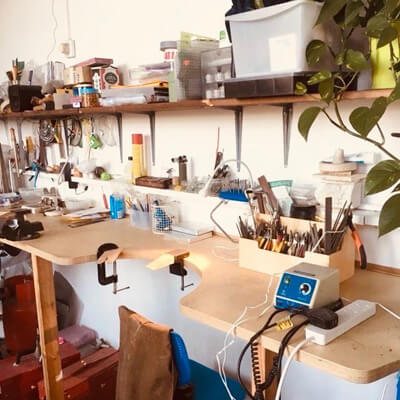 Bench for Rent in Shared East London Jewellery Studio