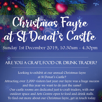 Call for Applications: Christmas Fayre at St Donat's Castle 2019