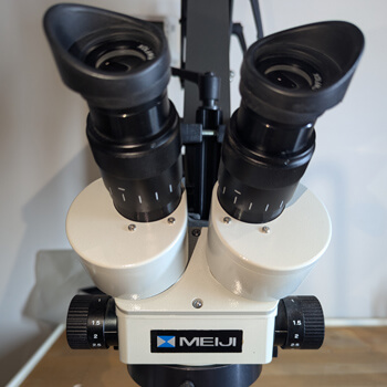 Meiji EMZ-5 microscope / GRS acrobat stand and accessories